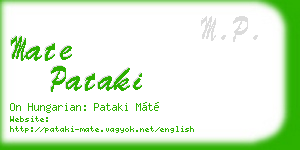mate pataki business card