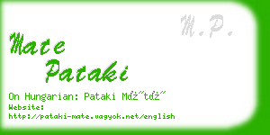 mate pataki business card